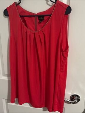 Worthington Women’s 1X Pink Sleeveless Blouse NWT Azaela